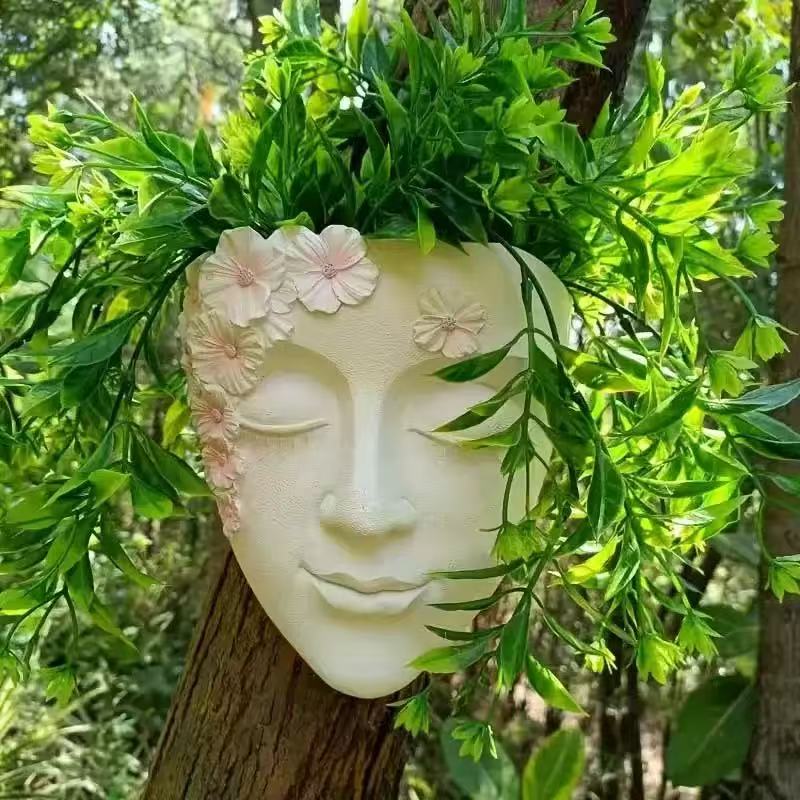 Echeveria Succulent - Pot de fleur faciale mural créatif,